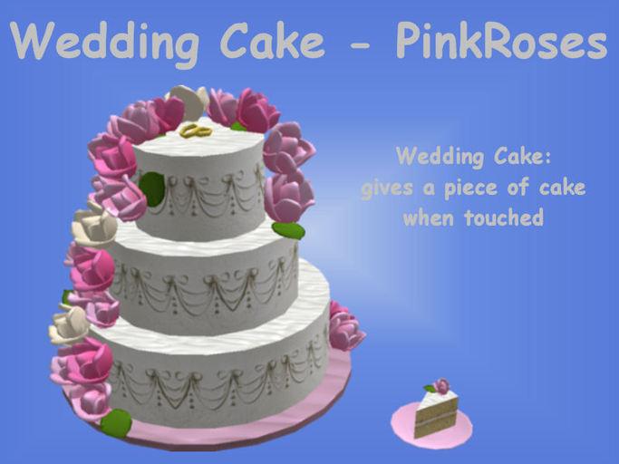 <MS> Decos Wedding Cake-PinkRoses