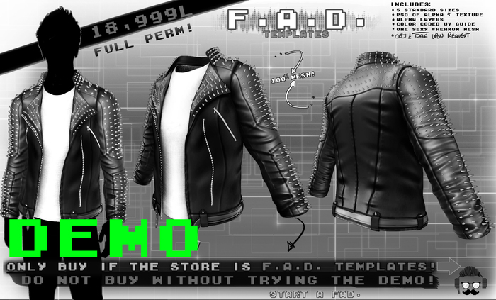 F.A.D. // Men's Double Layered Leather Jacket