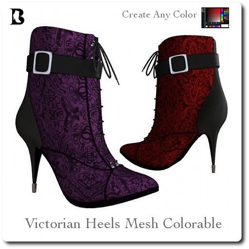 Blackburns Victorian Heels Mesh Colorable