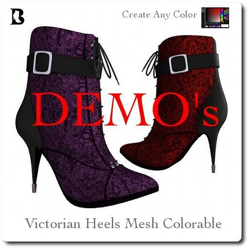 Blackburns Victorian Heels Mesh Colorable DEMO's