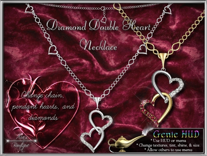 Diamond Double Heart Necklace