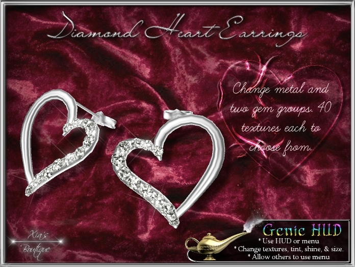 Diamond Heart Earrings