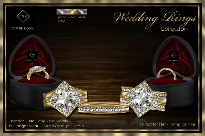 C&C - Wedding Rings (Gift Box Included)