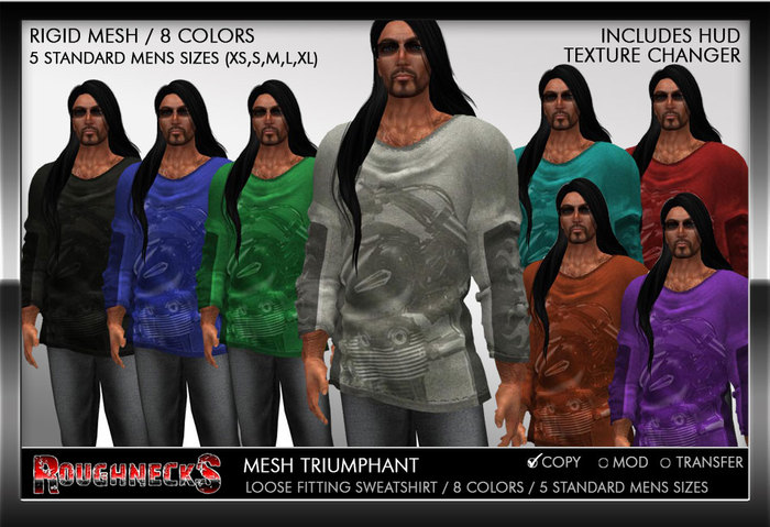 Roughnecks Mens Mesh Triumphant Long Sleeve Shirt DEMO