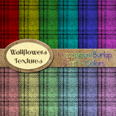 *Wallflowers* Homespun Burlap Plaid - Colors