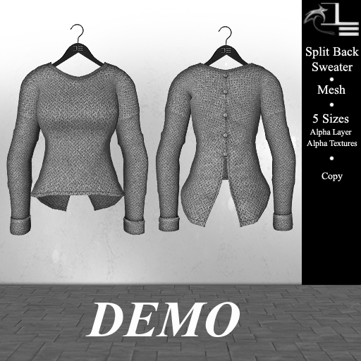 DE Designs - Split Back Sweater - DEMO