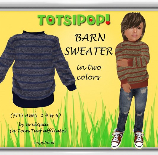 TOTSIPOP! Barn Sweater Clothing Set