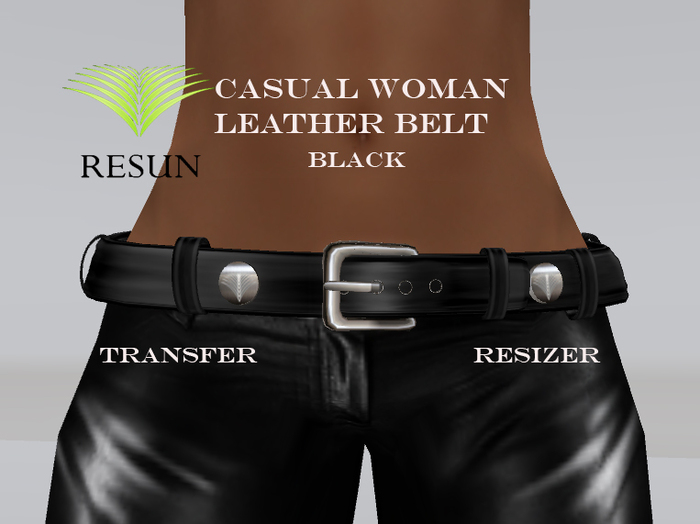Res_ Casual Leather  W Belt Black