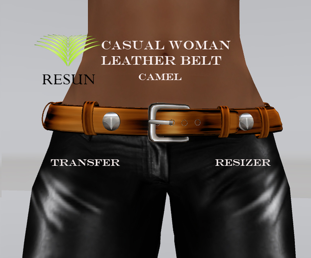 Res_ Casual Leather  W Belt Camel