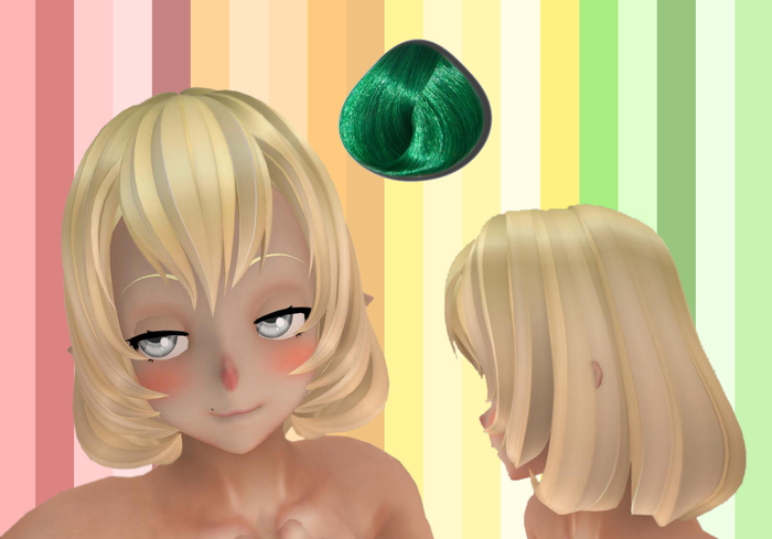 <<R-L>> Anime Sele Hair (Green)