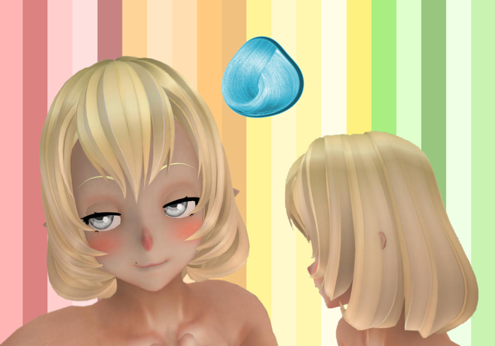 <<R-L>> Anime Sele Hair (Cyan)