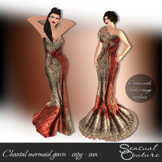 Chantal mermaid gown Mesh * sun