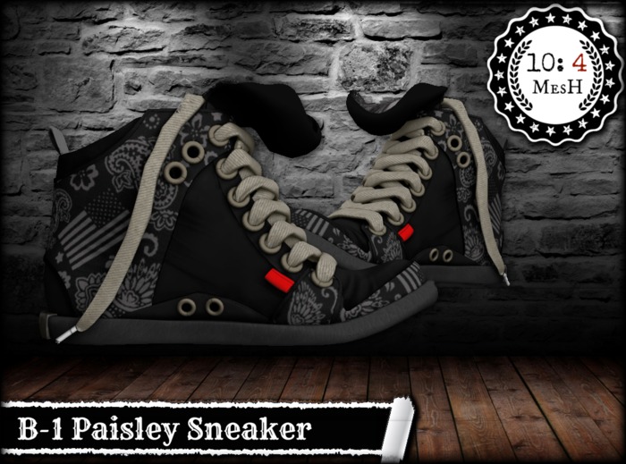 *10: 4 ~ MesH ~ Sneaker B-1 ~ Paisley Skull ~ 