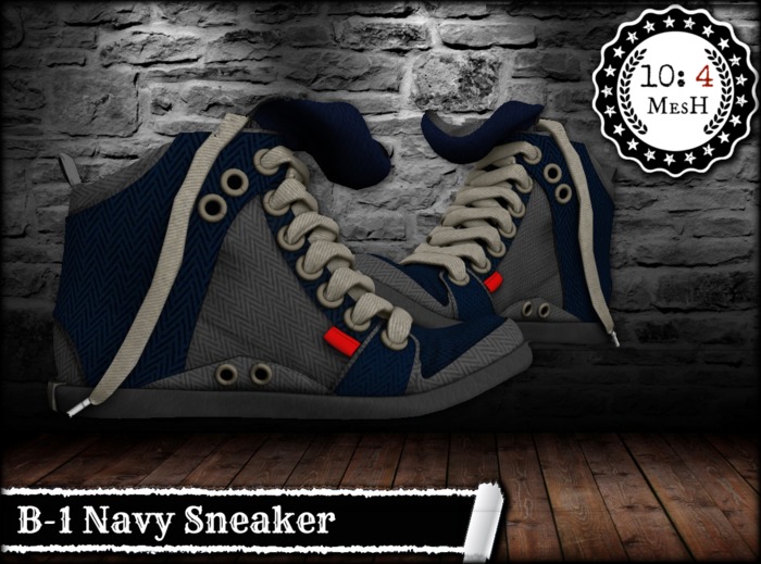 *10: 4 ~ MesH ~ Sneaker B-1 ~ Harringbone Navy ~