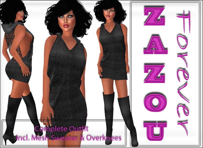 ZaZou Mesh Sweat Sweater Complete Outfit 2