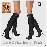 Blackburns Josie Outlaw Boots Black