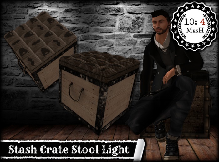 *10: 4 ~ MesH ~ Light Crate Stool ~ Stash Duo