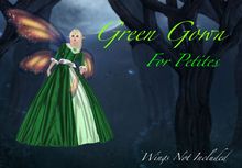 *Royal Ragamuffins* Green Gown (petite)