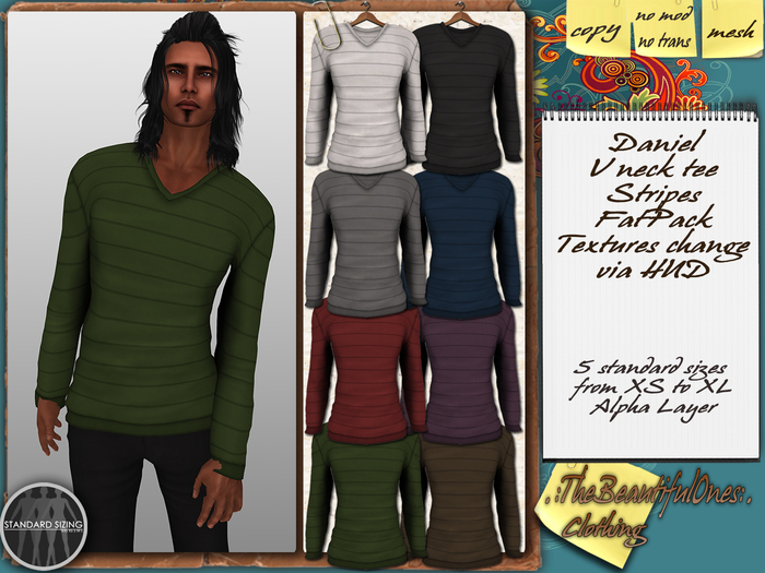 .:TBO:. Daniel - V neck tee DEMO