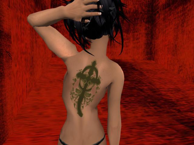 MG Cross Back Tattoo