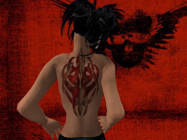 MG Red Spine BackTattoo