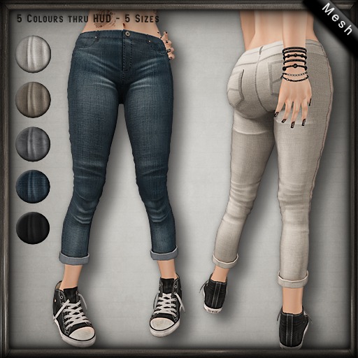 20.FIVE Mesh - Cropped Jeans