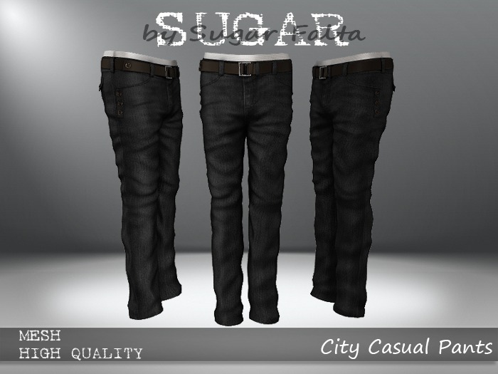 SUGAR for Men - City Casual Pants - BLACK JEAN