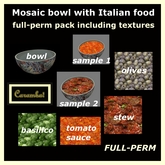 mosaic bowl with Italian food pack - FULL-PERM incl. textures