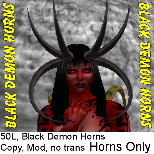 Black Demon Horns
