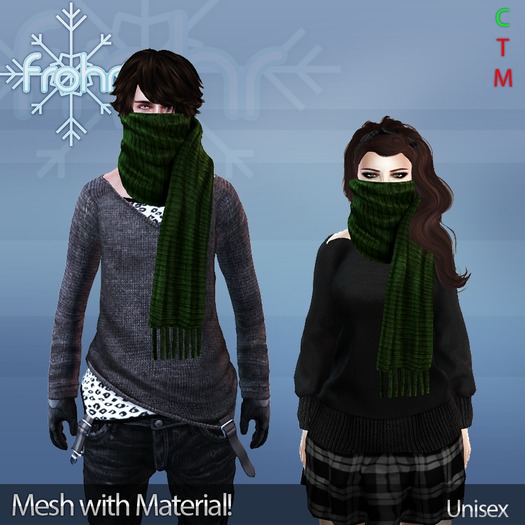 [frohr] Face Scarf Dark Green