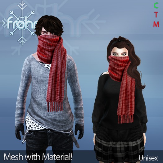 [frohr] Face Scarf Red
