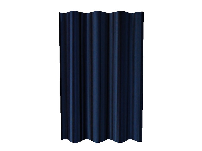 Sculpted Curtain Blue