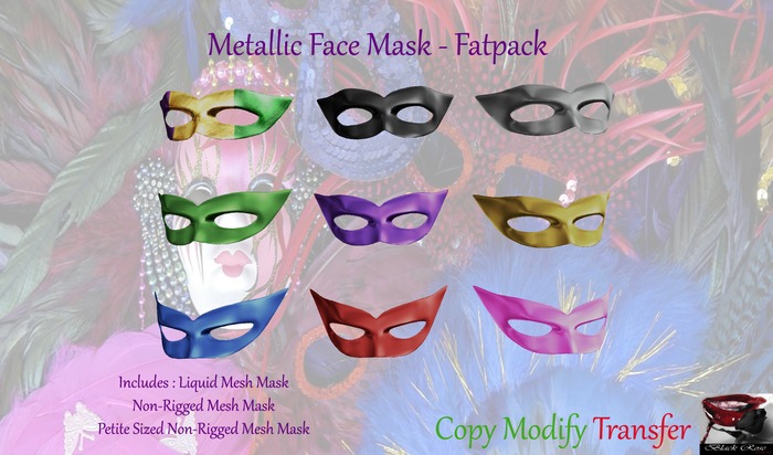 ~~{@BRV@}~~ Metallic Mask - Mesh - Fatpack