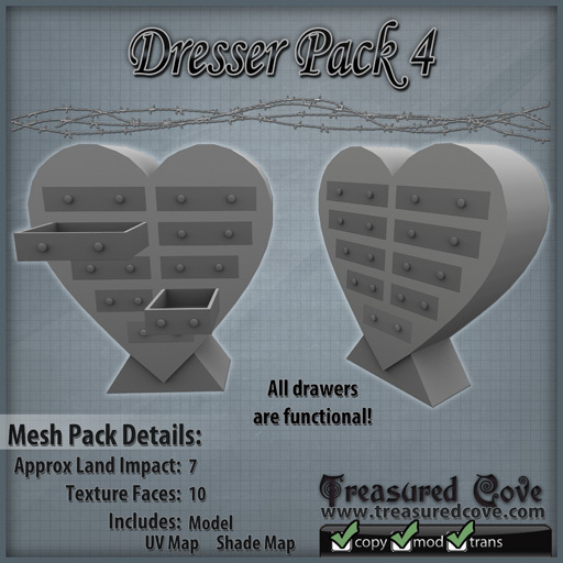 -TC- Dresser Pack 4 Mesh 50% Discount!!