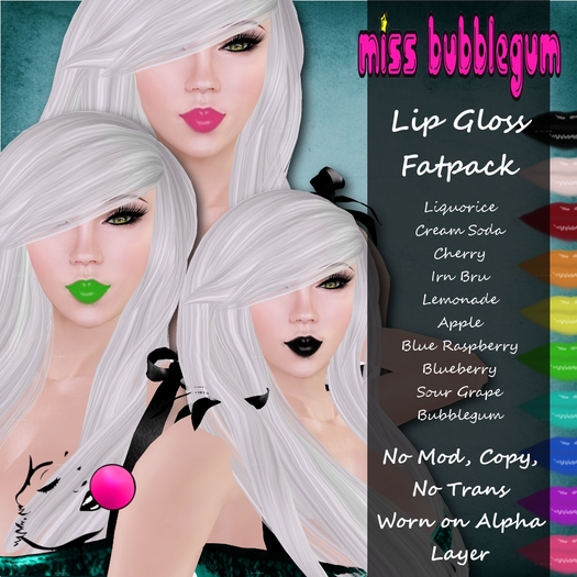 {Miss Bubblegum} Lip Gloss Fatpack