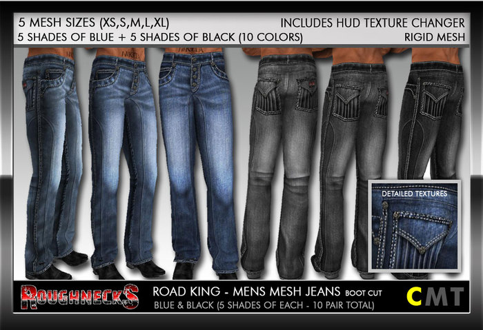 Roughnecks Road King Mens Mesh Jeans