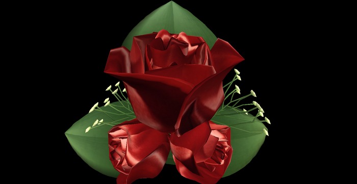 boutonniere 2 red adj.