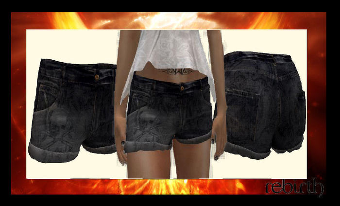 ReBirth - Haunted Denim Shorts