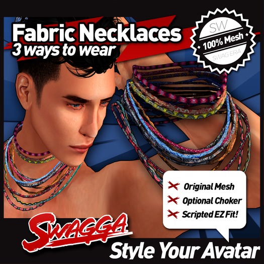 [SWaGGa] Fabric Rope Necklaces (Boxed)