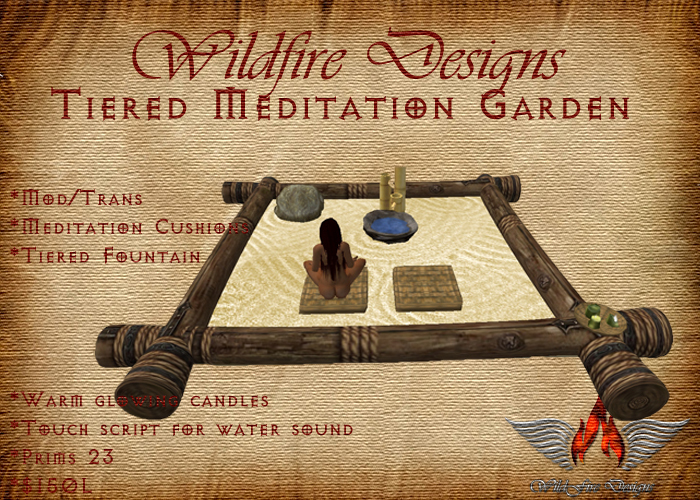 WD MEDITATION GARDEN WITH TIERED FOUNTAIN 