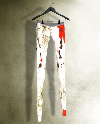 ^^Skinny flowered leggins^^