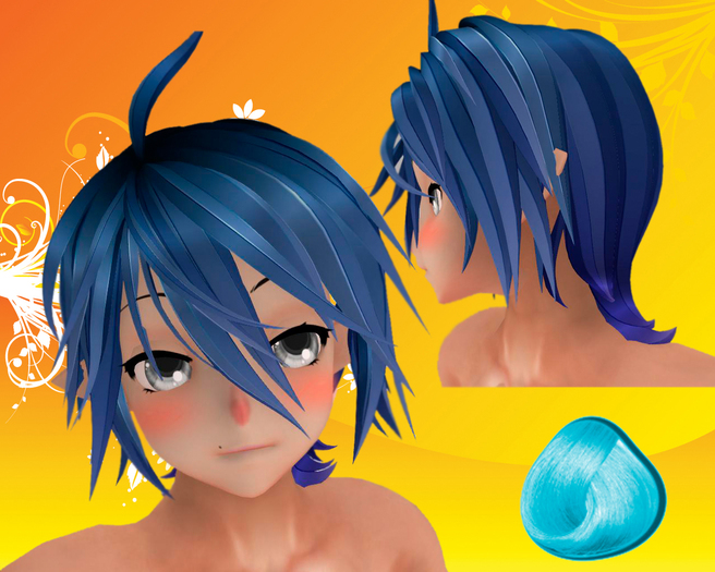 <<R-L>> Anime Rono Hair (Cyan)