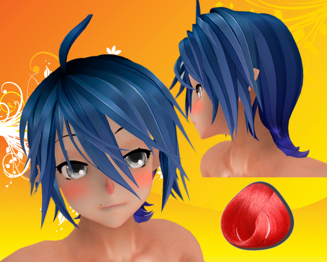 <<R-L>> Anime Rono Hair (Red/Soft)