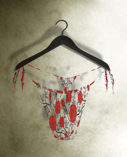 ^^Transparent mesh tanga "Roses"^^