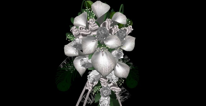 brides bouquet white box