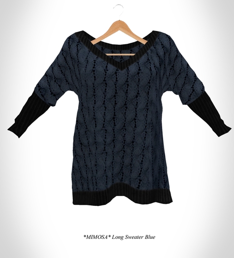 *MIMOSA* Long Sweater Blue