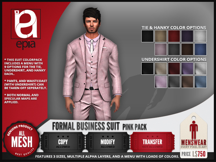 (epia) - Formal Business Suit PINK