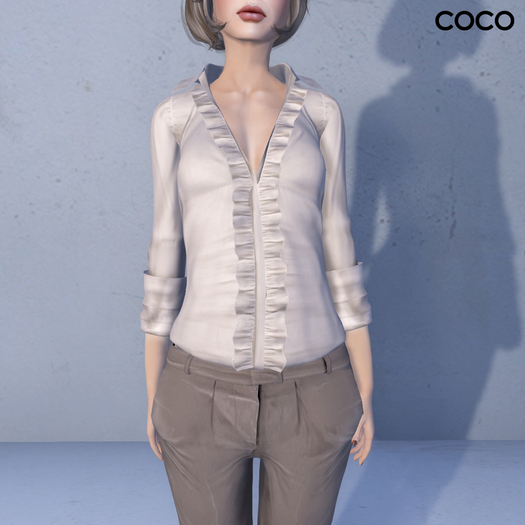 *COCO*_RuffleShirt_Beige