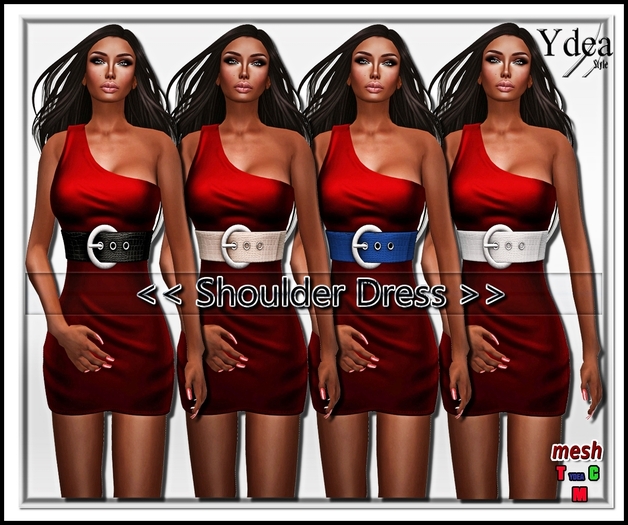 *Ydea* Shoulder Dress Red