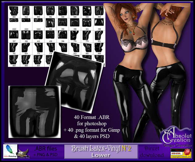 Photoshop Brushes latex -Lower N° 02